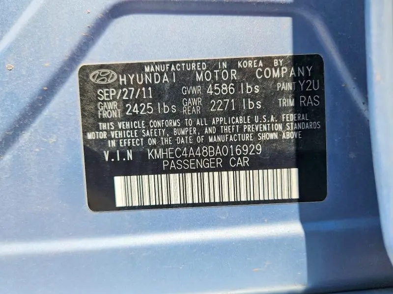 2011 HYUNDAI SONATA HYBRID  