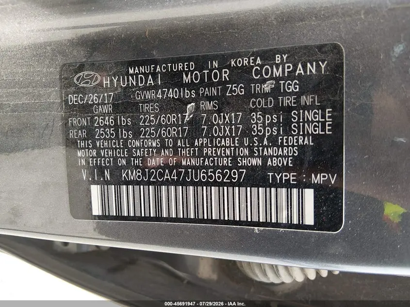 2018 HYUNDAI TUCSON SE