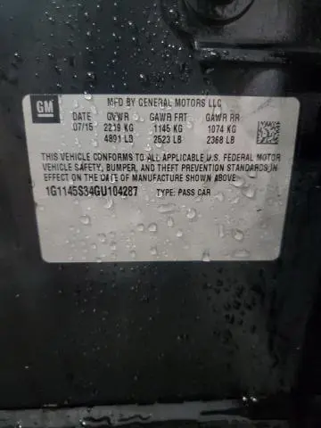 2016 CHEVROLET IMPALA LTZ