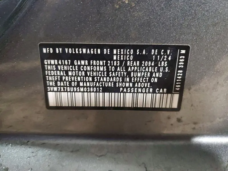 2025 VOLKSWAGEN JETTA SE  