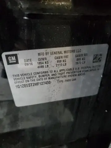 2017 CHEVROLET MALIBU LT