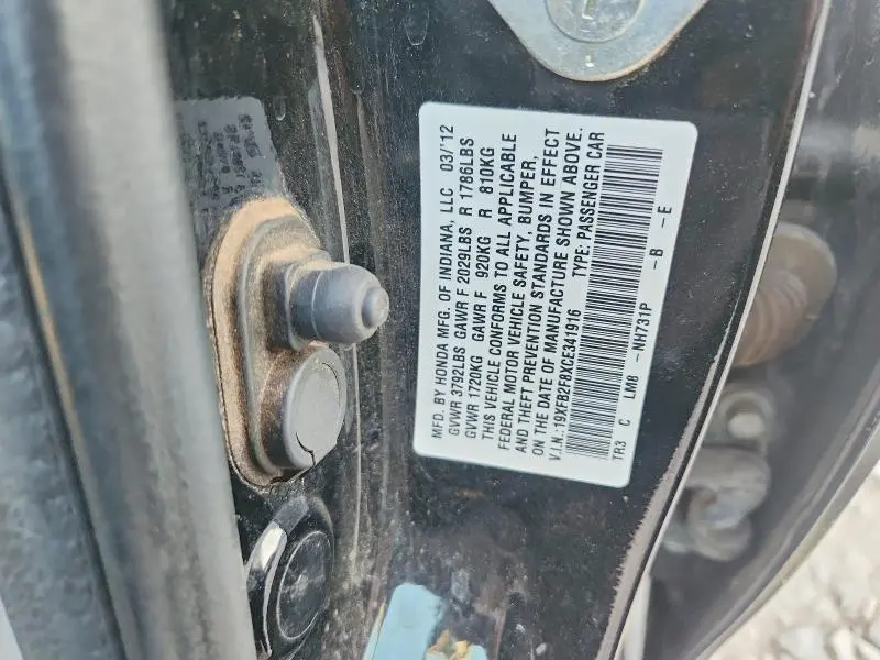 2012 HONDA CIVIC EX  
