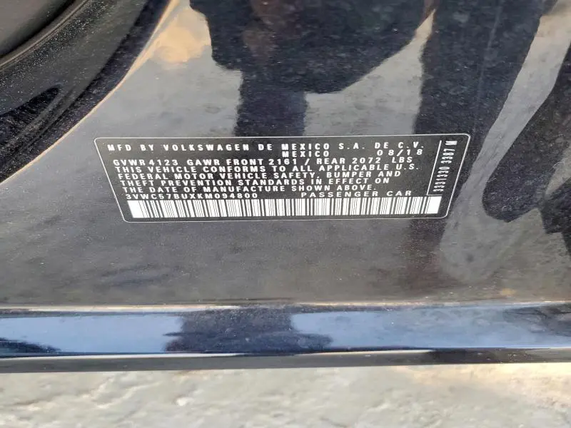 2019 VOLKSWAGEN JETTA S  