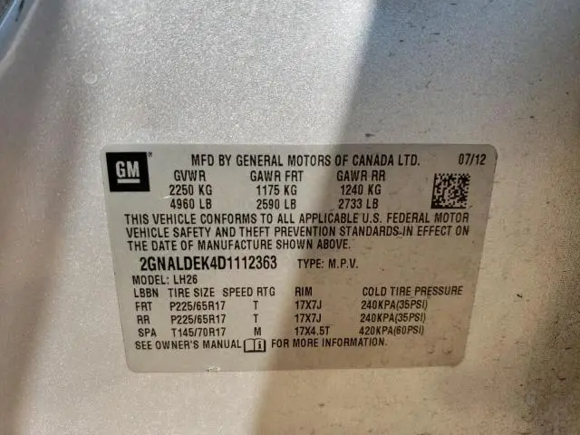 2013 CHEVROLET EQUINOX LT  