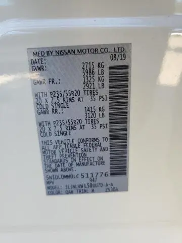 2020 INFINITI QX60 LUXE  