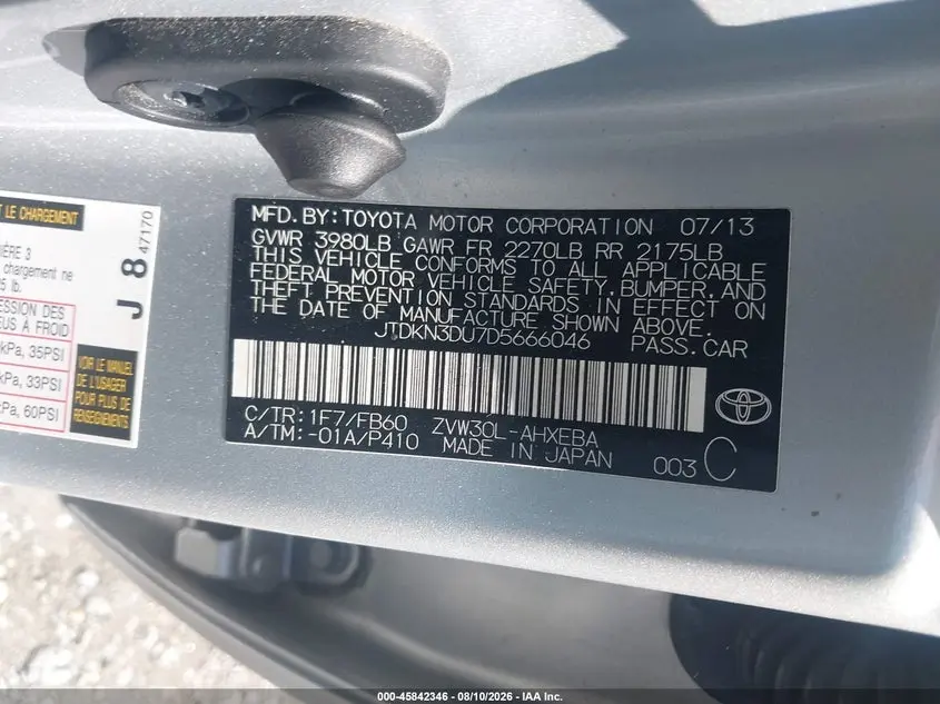 2013 TOYOTA PRIUS  