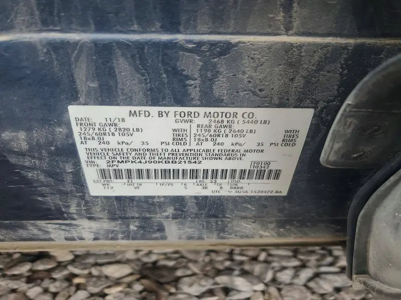2019 FORD EDGE SEL  