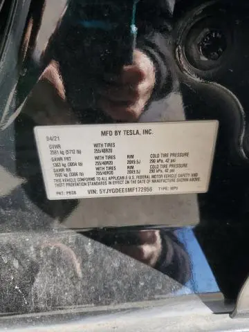 2021 TESLA MODEL Y   