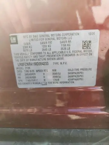 2021 BUICK ENVISION ESSENCE  