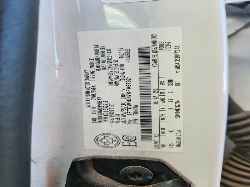 2019 FORD F150 SUPERCREW  