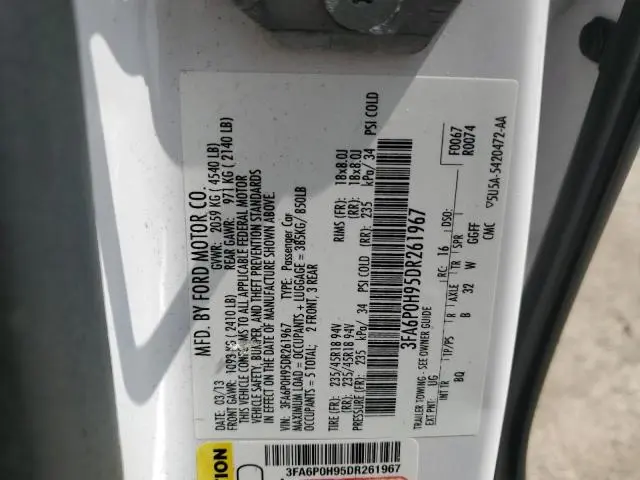 2013 FORD FUSION SE  