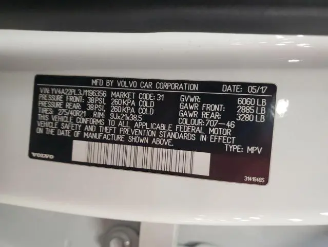 2018 VOLVO XC90 T6  