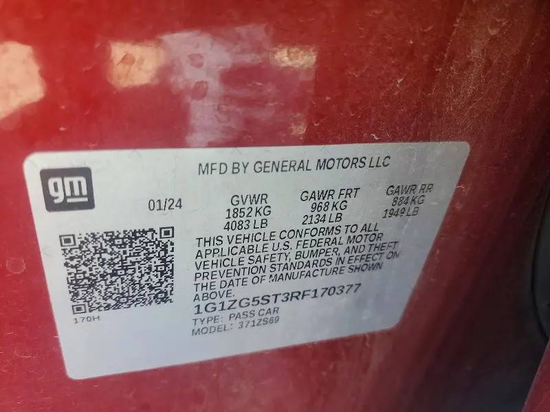 2024 CHEVROLET MALIBU RS  