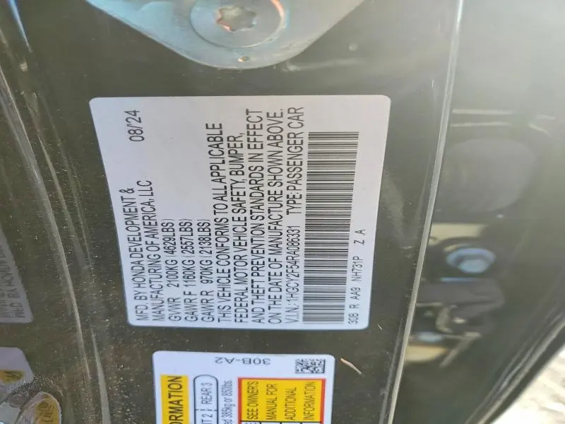 2024 HONDA ACCORD HYBRID SPORT  