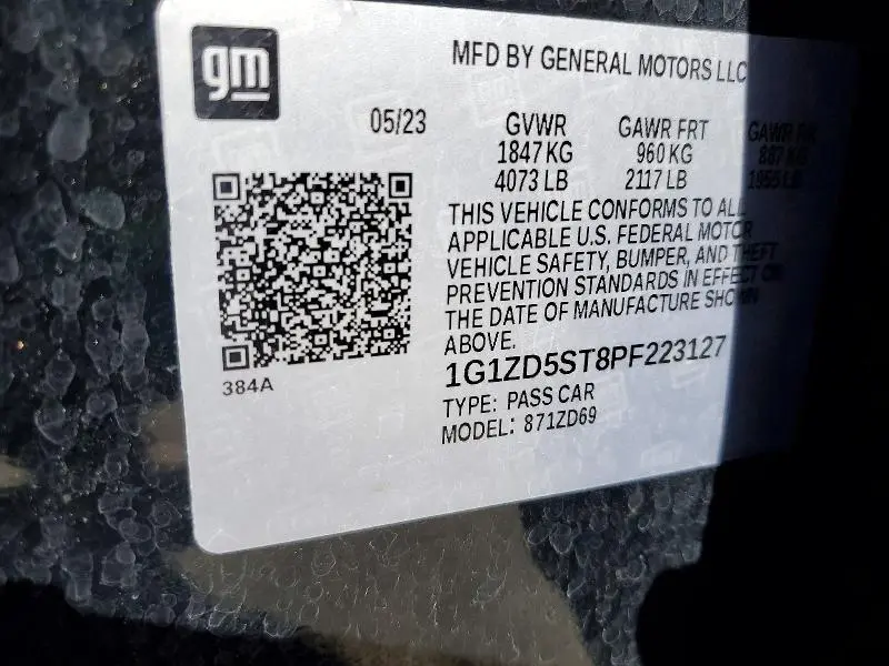2023 CHEVROLET MALIBU LT  