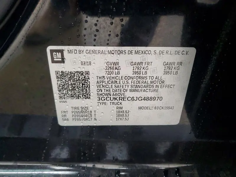 2018 CHEVROLET SILVERADO K1500 LT  