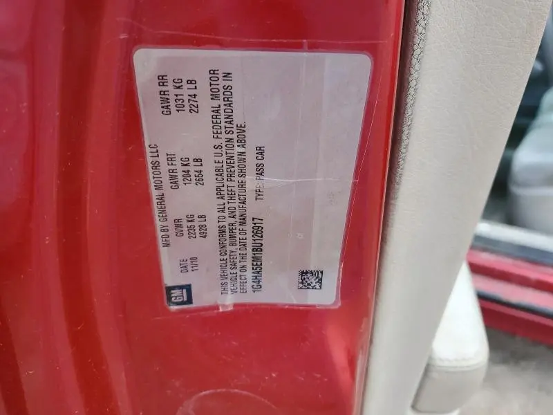 2011 BUICK LUCERNE CX  