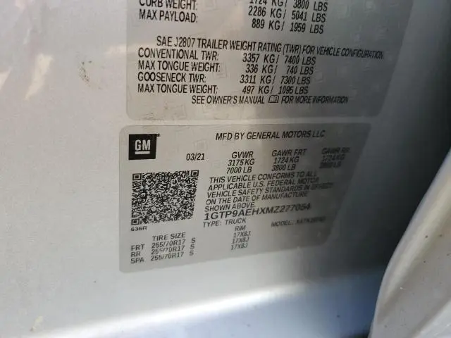 2021 GMC SIERRA K1500  