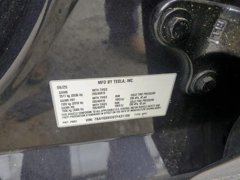 2026 TESLA MODEL Y   