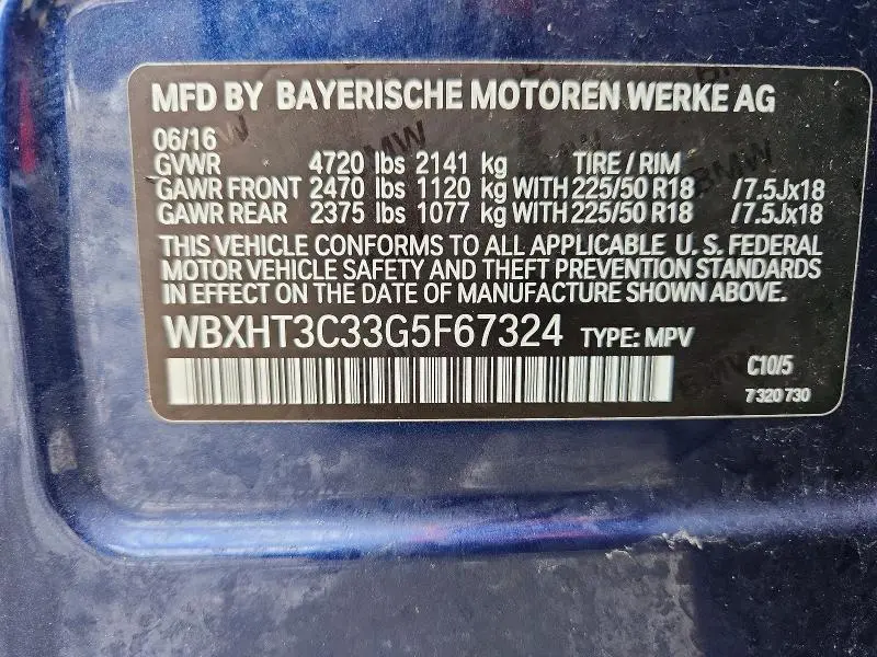 2016 BMW X1 XDRIVE28I  