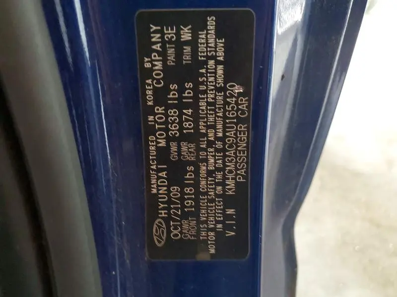 2010 HYUNDAI ACCENT GS  