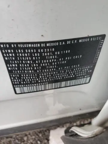 2022 VOLKSWAGEN TIGUAN S  