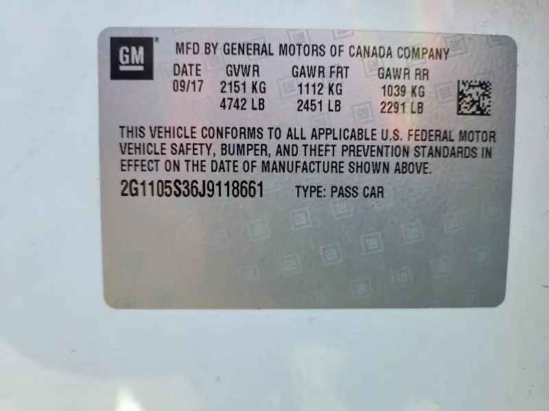 2018 CHEVROLET IMPALA LT  