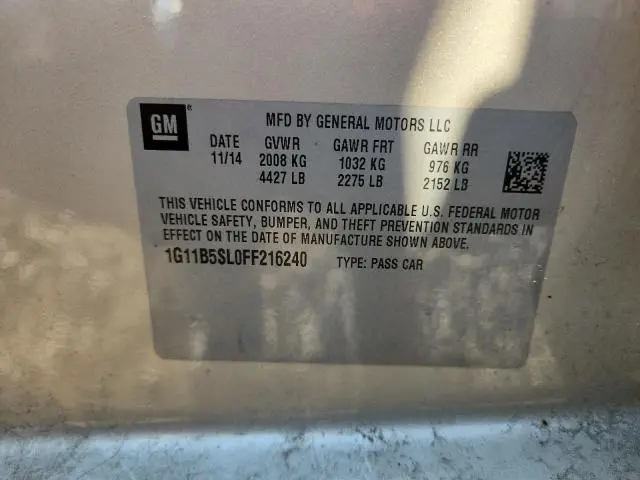 2015 CHEVROLET MALIBU LS  