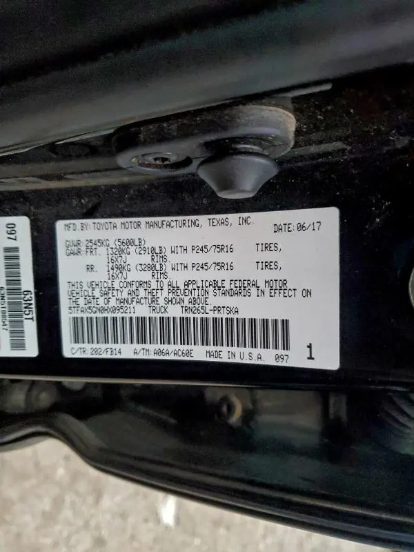 2017 TOYOTA TACOMA DOUBLE CAB  