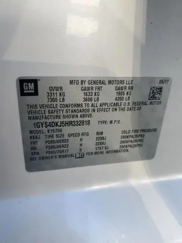 2017 CADILLAC ESCALADE PLATINUM  