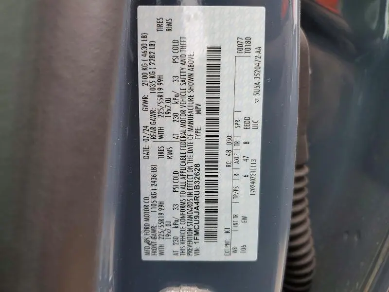 2024 FORD ESCAPE PLATINUM  