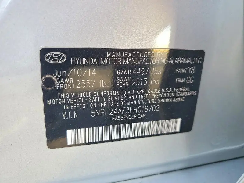 2015 HYUNDAI SONATA SE  