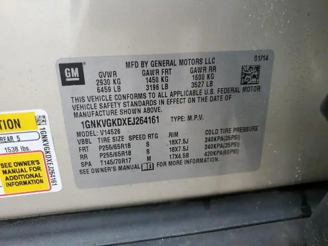 2014 CHEVROLET TRAVERSE LT  