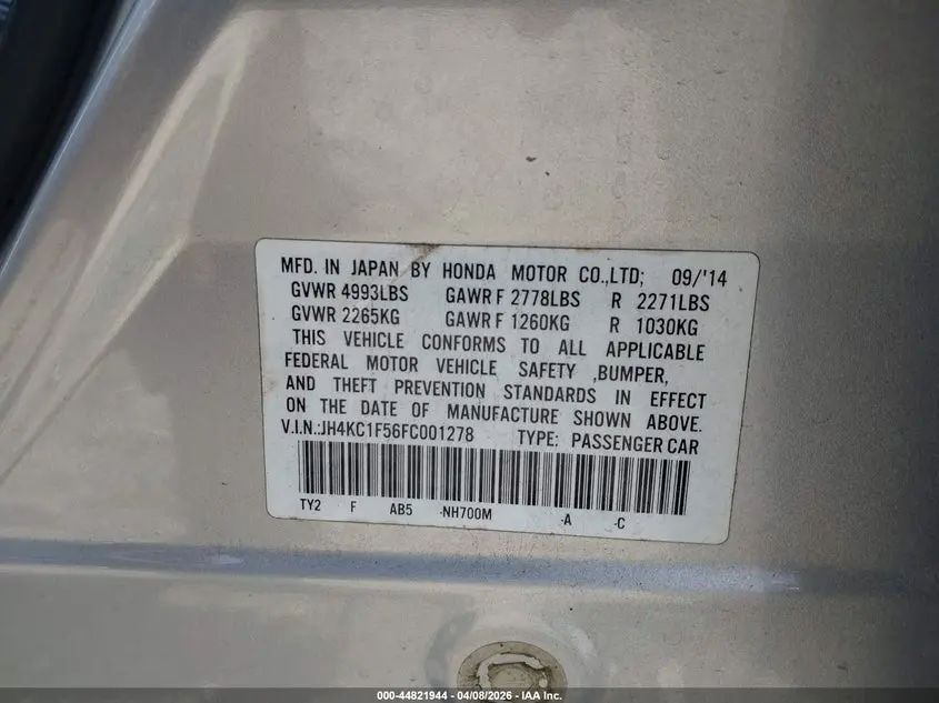 2015 ACURA RLX  