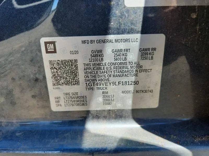 2020 GMC SIERRA K3500 AT4  