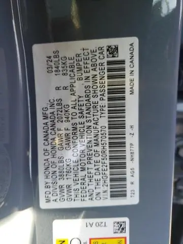 2024 HONDA CIVIC SPORT  
