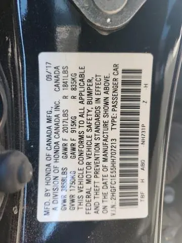2017 HONDA CIVIC SI  