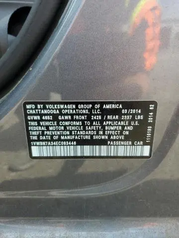 2014 VOLKSWAGEN PASSAT SE  