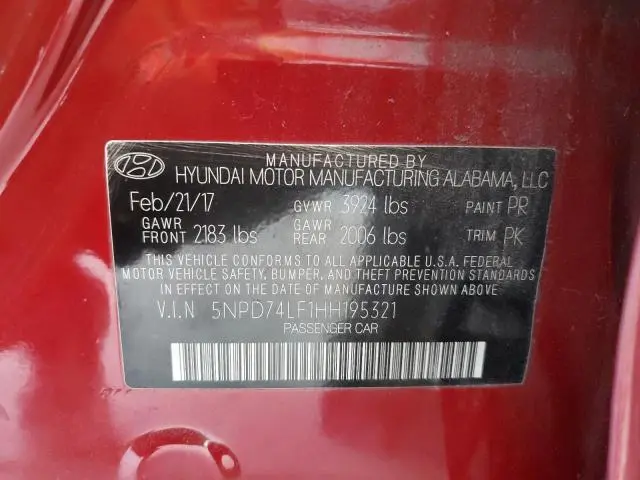 2017 HYUNDAI ELANTRA SE  