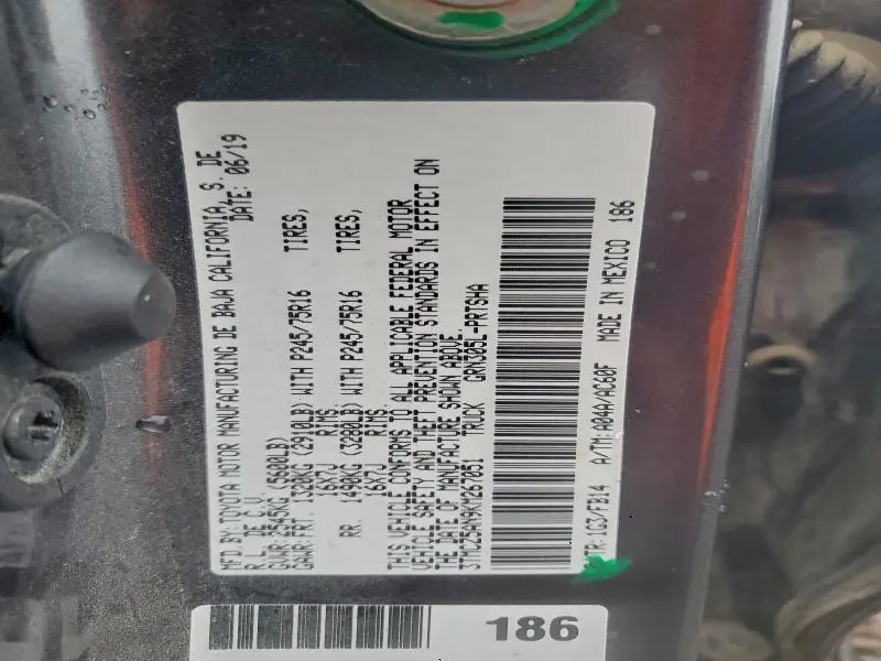 2019 TOYOTA TACOMA DOUBLE CAB  