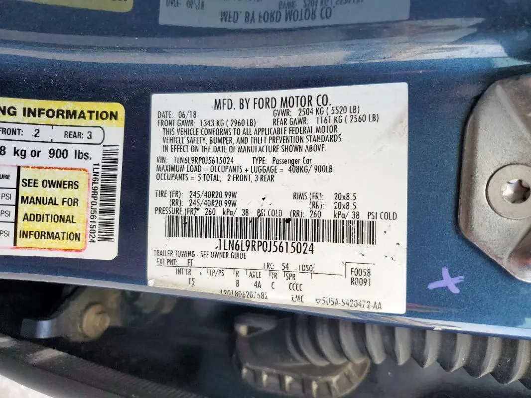 2018 LINCOLN CONTINENTAL RESERVE  