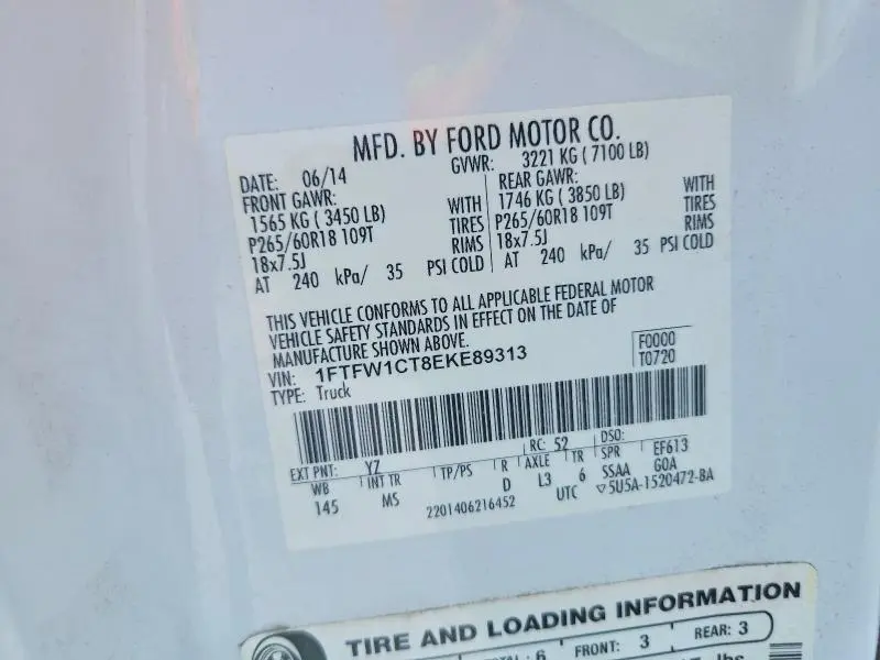 2014 FORD F150 SUPERCREW  
