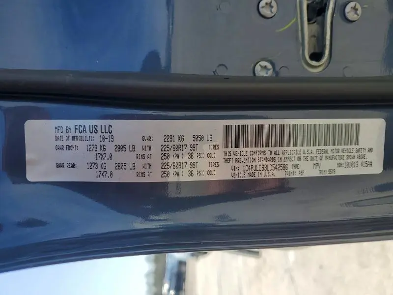 2020 JEEP CHEROKEE LATITUDE  