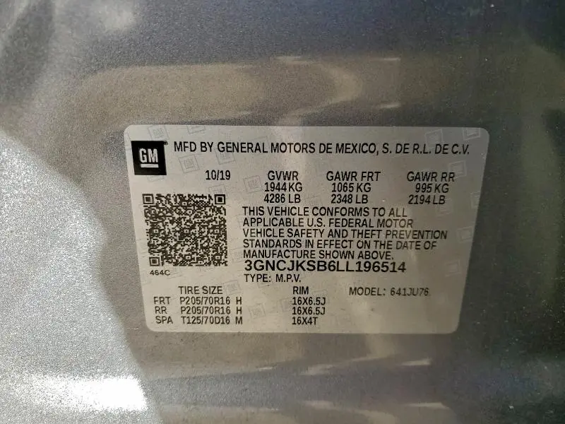 2020 CHEVROLET TRAX LS  