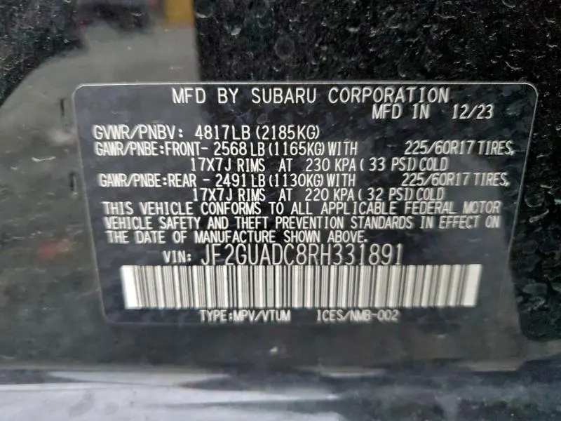 2024 SUBARU CROSSTREK PREMIUM  