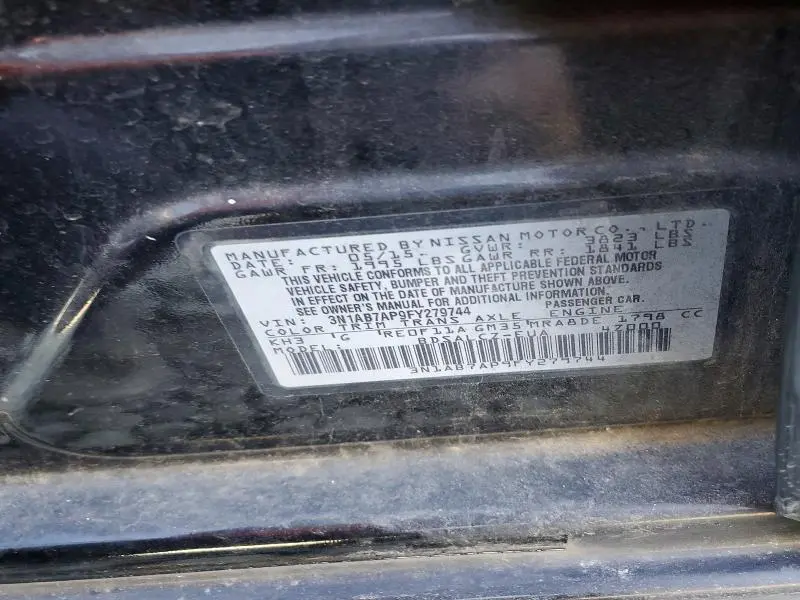 2015 NISSAN SENTRA S  