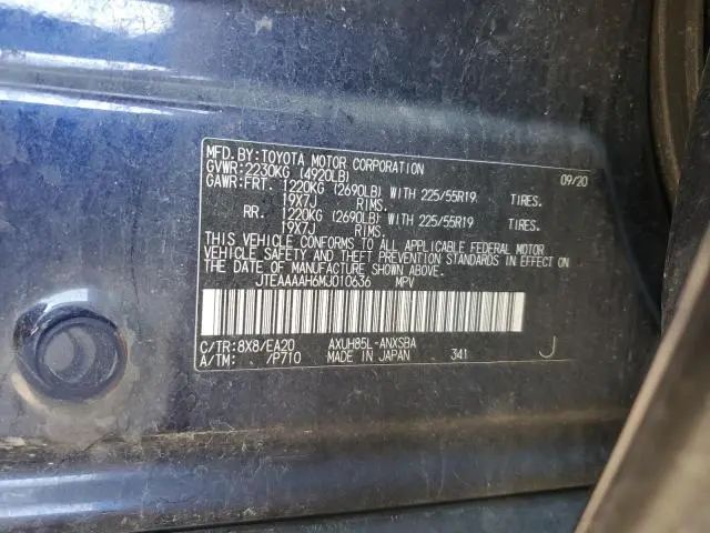 2021 TOYOTA VENZA LE  