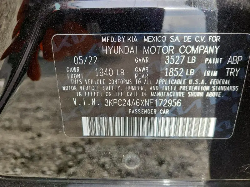 2022 HYUNDAI ACCENT SE  