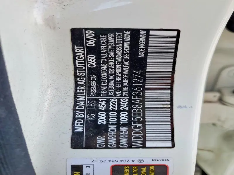 2010 MERCEDES-BENZ C 300  