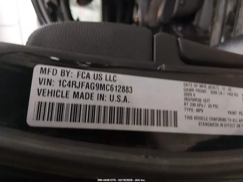 2021 JEEP GRAND CHEROKEE LAREDO X 4X4